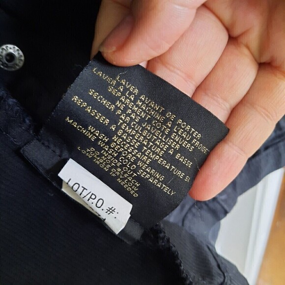 Tribal Denime Women's Black Denim Coat Military Style Size Small - Picture 4 of 9